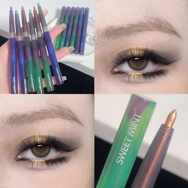 Waterproof Diamond Shiny Green Eyeliner Pencil