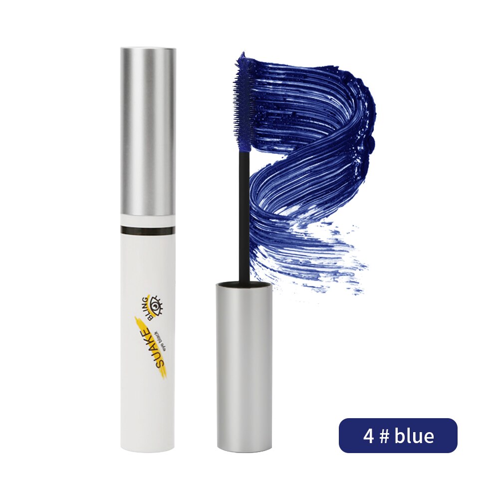 Waterproof Blue Mascara Fast Dry Eyelashes Curls Cosmetics