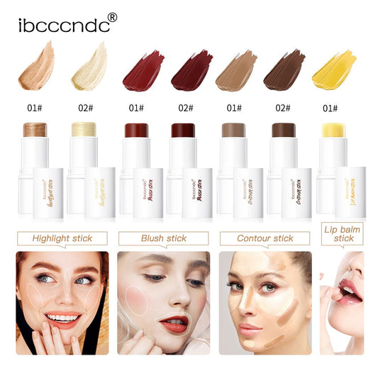 Multifunctional Face Blush Lipstick Highlighter