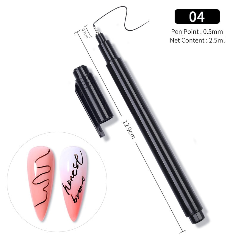 1 Pc Waterproof Nail Art Graffiti Pen