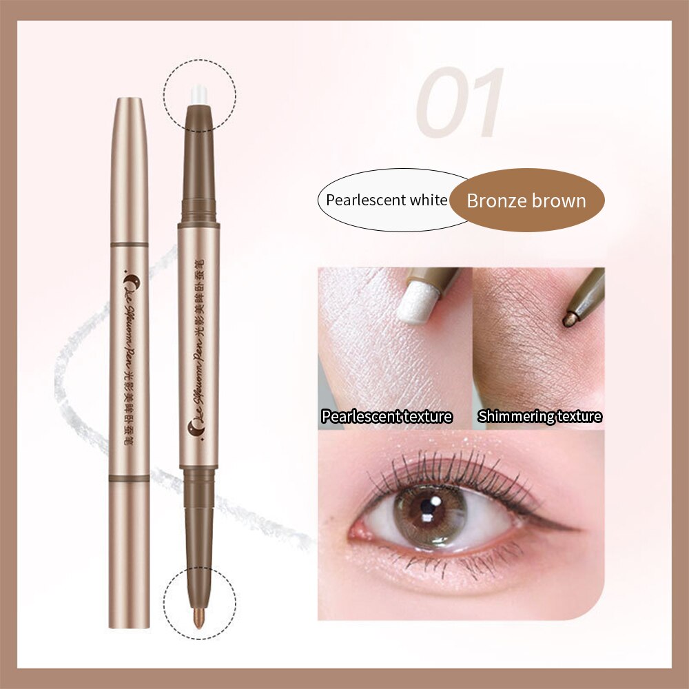 1PC Two-color Eyes Brightening Pearl High-gloss Eyeliner
