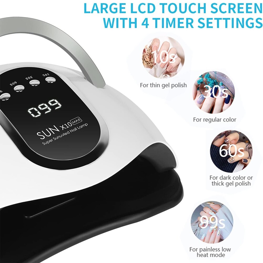 SUN X10MAX UV LED Lamp 280W Gel Polish  Nail