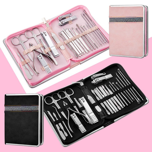 26Pcs/Set Stainless Steel Nail Clipper Pedicure Tool