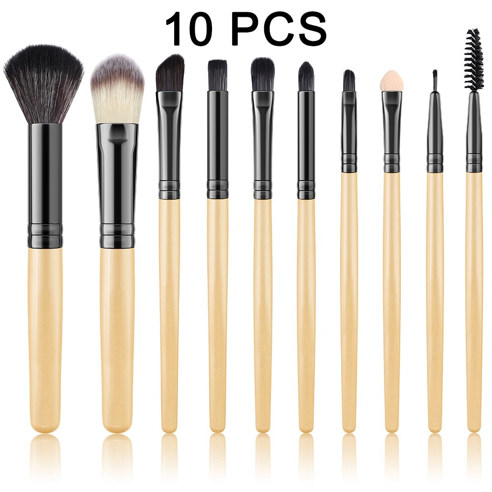 Wood color 13Pcs Makeup Brushe Set Cosmetics Concealer