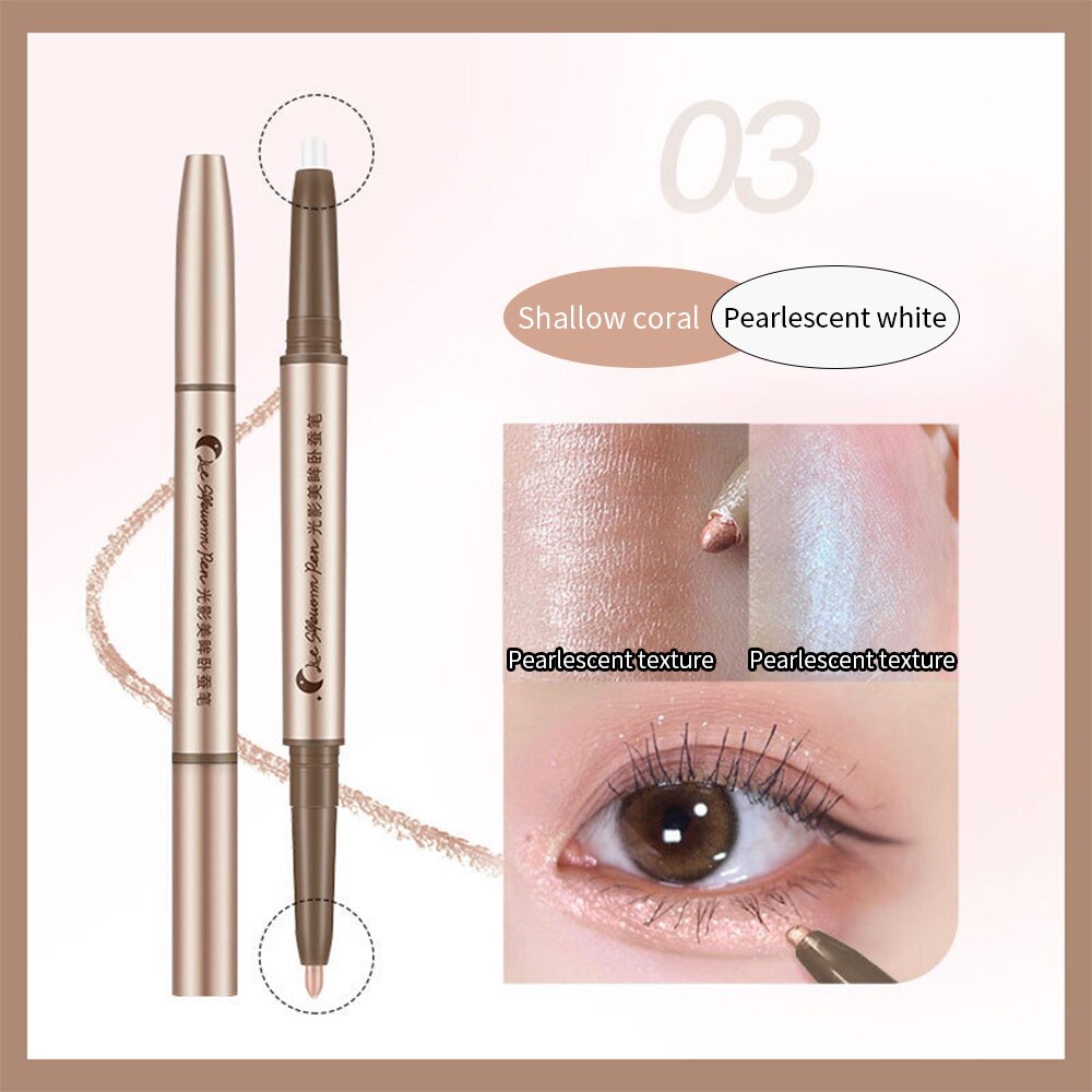 1PC Two-color Eyes Brightening Pearl High-gloss Eyeliner