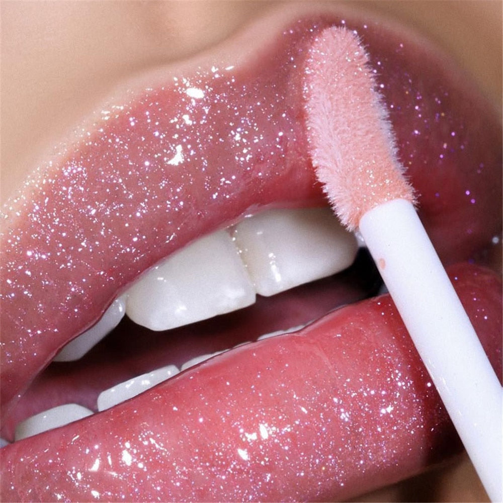 3D Gloss Holographic Shiny Pearl Moisturizer Oil Lip Plumper