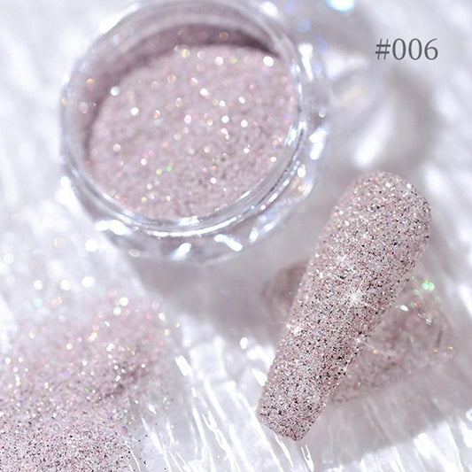 1Jar Crystal Diamond Powder Rainbow Shiny Nail