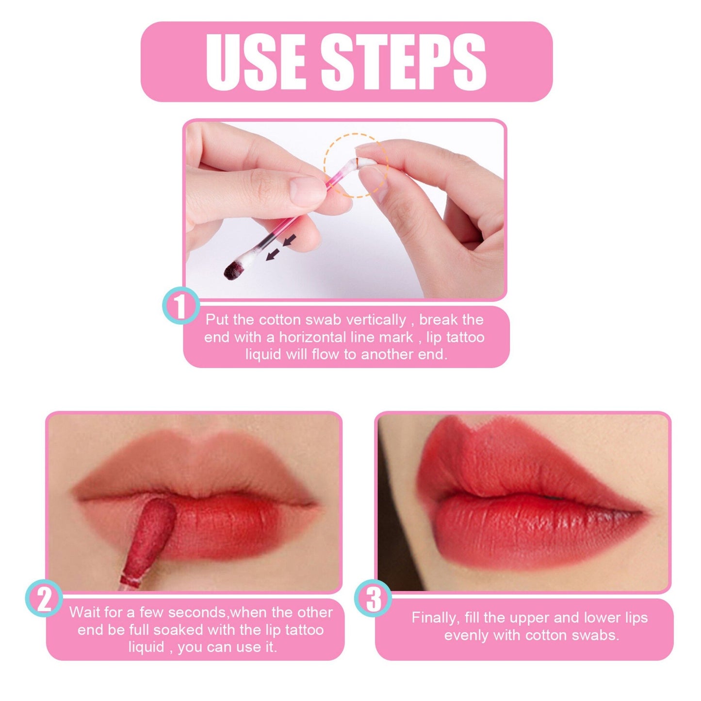 20pcs Cigarette box cotton swab lipstick Disposable