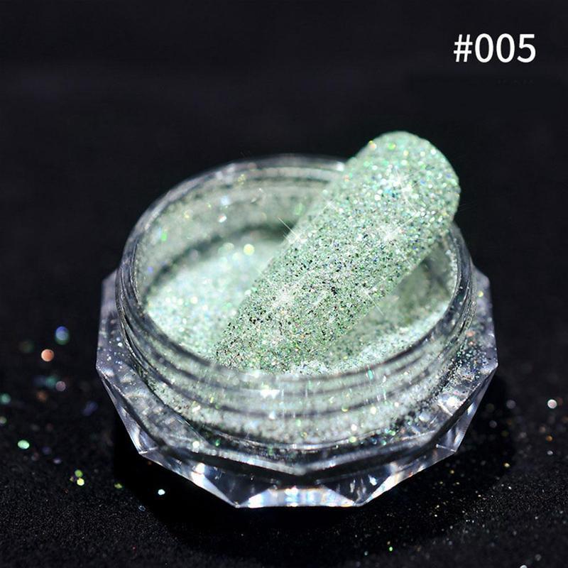 1Jar Crystal Diamond Powder Rainbow Shiny Nail