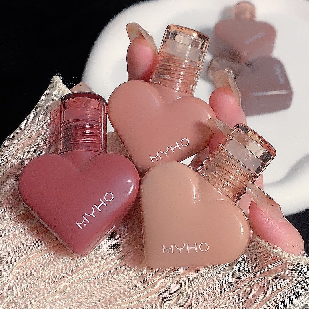 Love Mousse Matte Lip Glaze Heart Shaped Aerosol