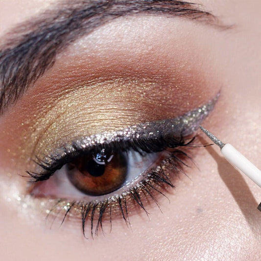 Shiny Silver Eyeliner Eyeshadow Waterproof Diamond