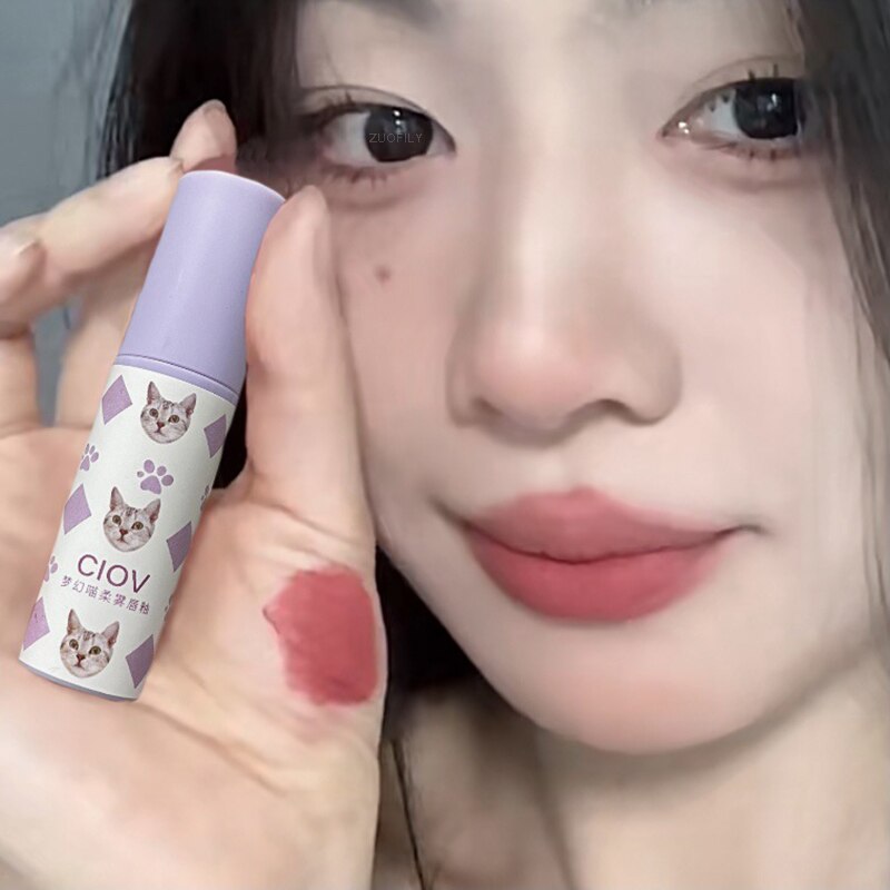 Velvet Matte Liquid Lipstick Cute Cat Animal Lip