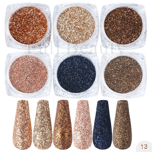 Glitter Sandy Sugar Powder Black White Silver Grainy Shinning Sequins