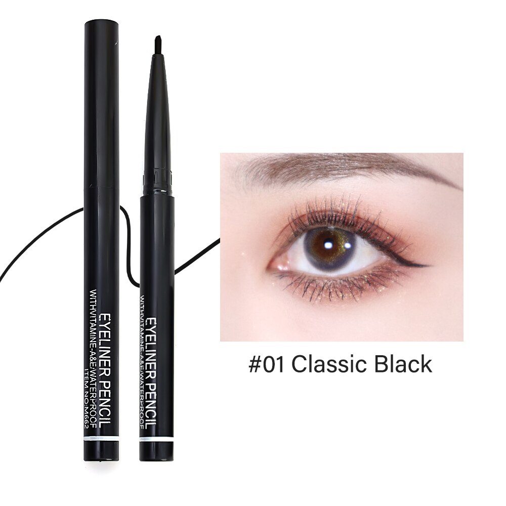 1PC Matte Black Eyeliner Gel Pencil