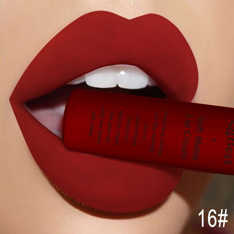 Velvet Sexy Red Lip Glaze Lipstick Makeup