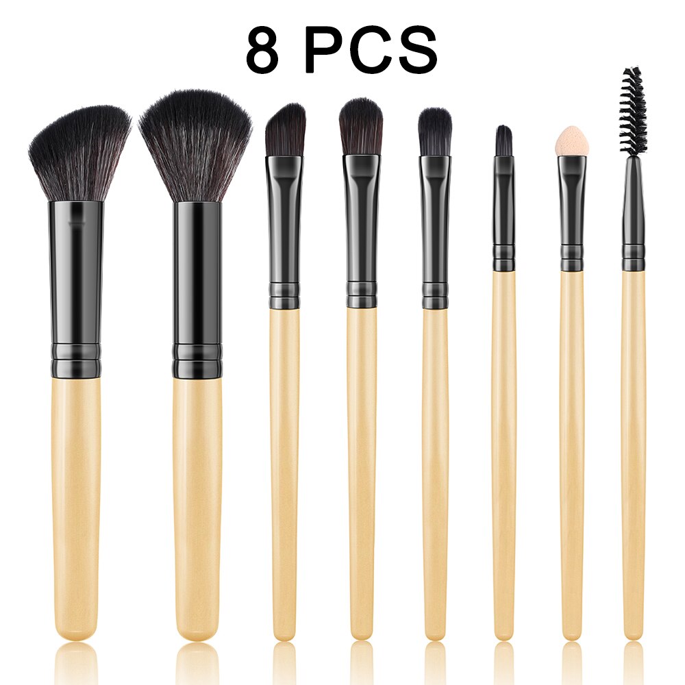 Wood color 13Pcs Makeup Brushe Set Cosmetics Concealer