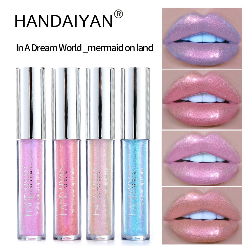 Handaiyan 6 Colors Gloss Glitter Red Nude Lipstick