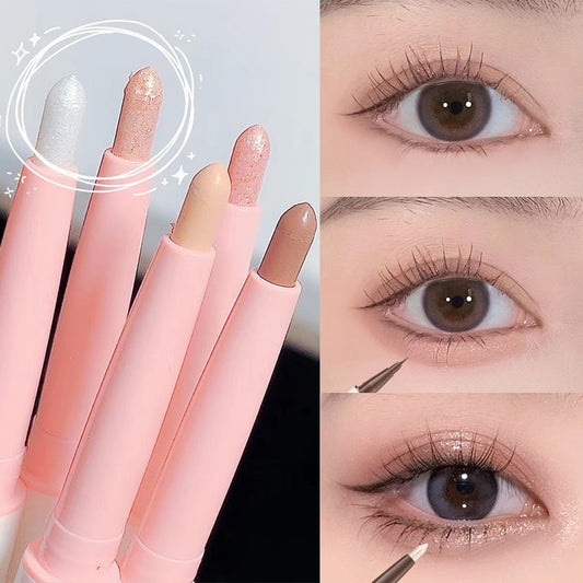 Matte Glitter Lying Silkworm Highlighter Pen