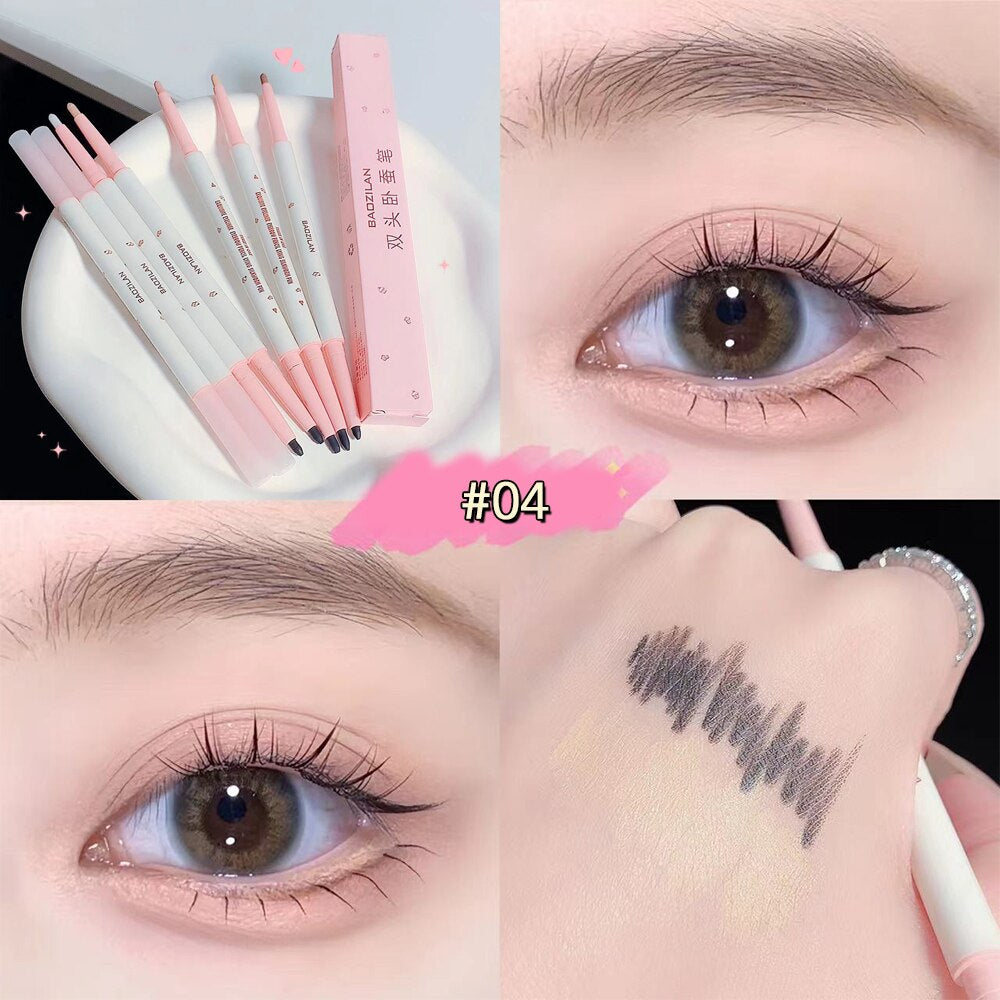Matte Glitter Lying Silkworm Highlighter Pen