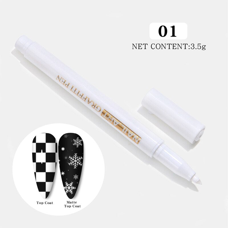 1 Pc Waterproof Nail Art Graffiti Pen