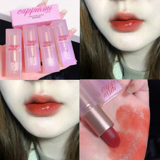 Jelly Brownish Red Lipstick Waterproof Lip
