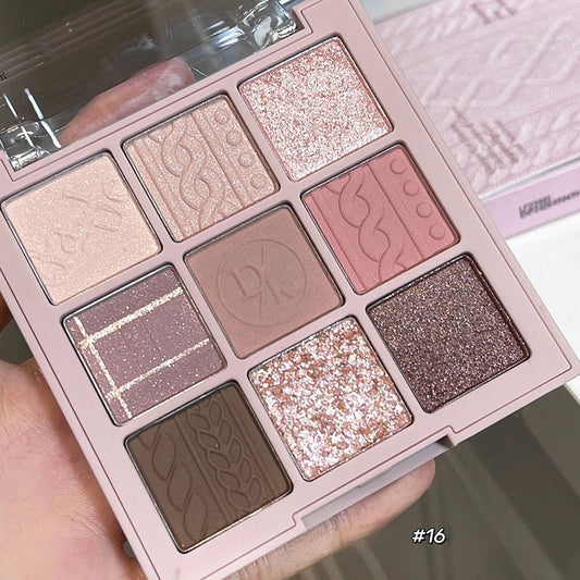 9-Color Eye Shadow Palette Glitter Pearly