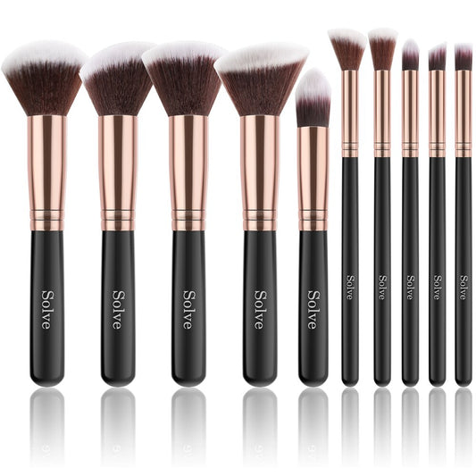 10Pcs Makeup Brushes Tools For Cosmetics Foundation