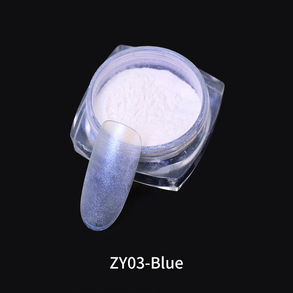 Moonlight Mirror Power White Silver Glitters Metallic  Nails