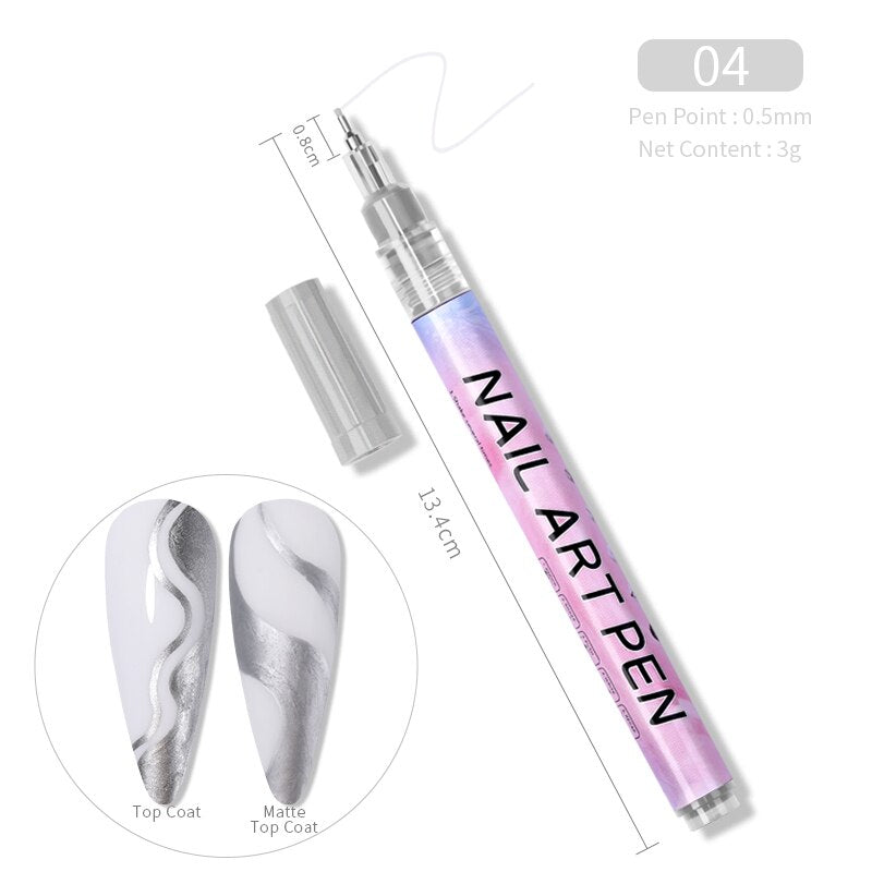 1 Pc Waterproof Nail Art Graffiti Pen