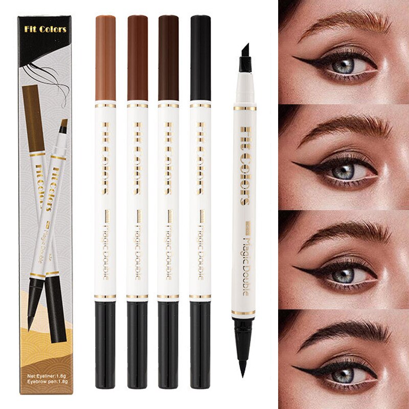 Waterproof Double Head Eyeliner & Eyebrow Pencil
