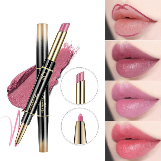 2 IN 1 Lip Liner Waterproof Matte Lipstick