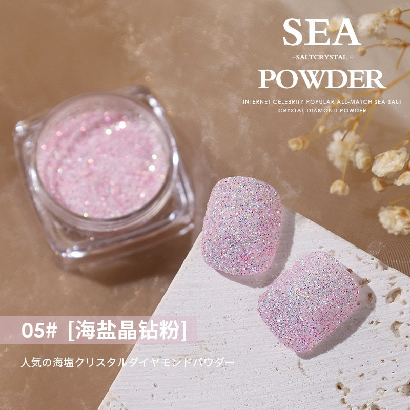 1Jar Crystal Diamond Powder Rainbow Shiny Nail