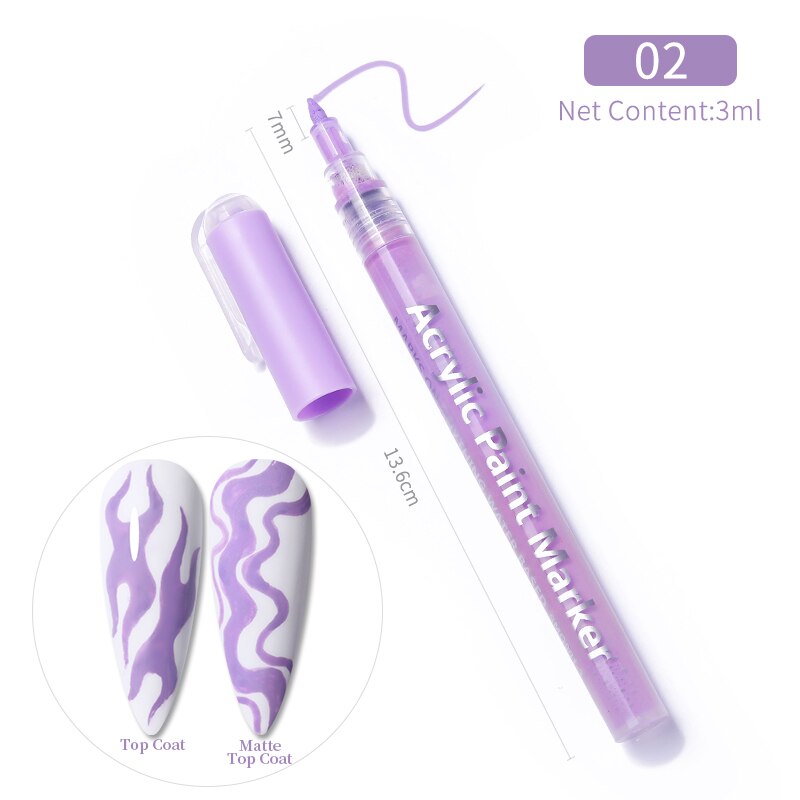 1 Pc Waterproof Nail Art Graffiti Pen