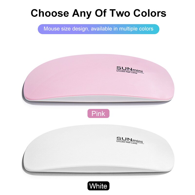6W Mini Nail Dryer Portable 6 LED UV Manicure Lamp