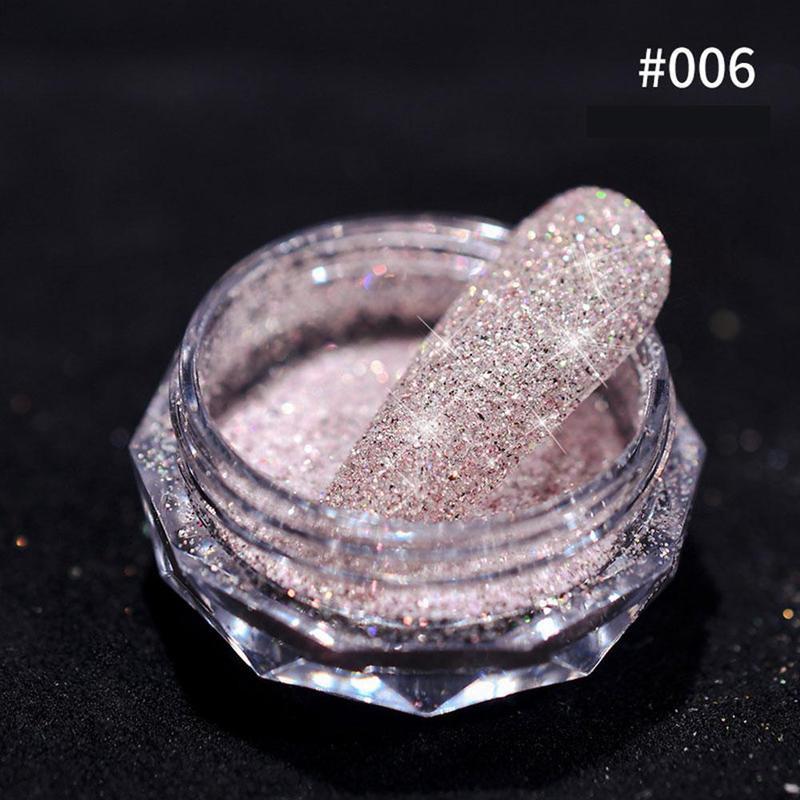 1Jar Crystal Diamond Powder Rainbow Shiny Nail