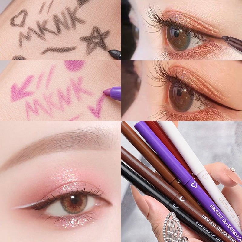 Waterproof Eyeliner Gel Pencil Red Brown
