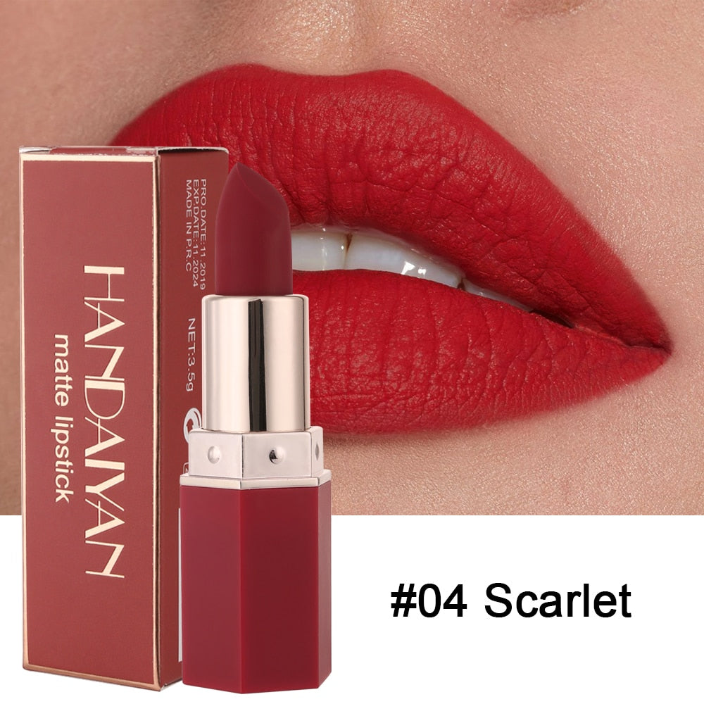 6 Colors Waterproof Nude Matte Lipsticks