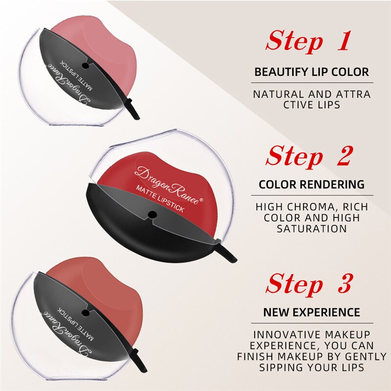 New Squeeze Into Lazy Lipstick Lip-shaped Lipstick Moisturizing Matte Lip Makeup Tint Waterproof Nonstick Cup Lipgloss Korean