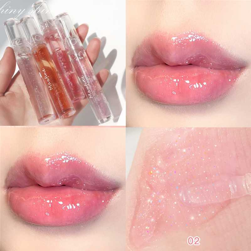 3D Lip Gloss Holographic Lip Plumping Shiny Pearl
