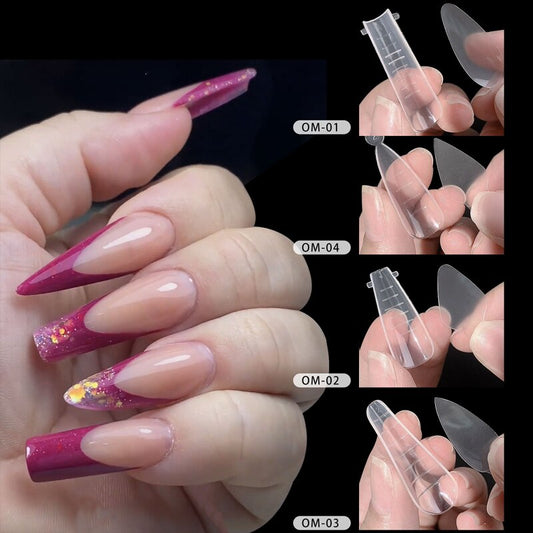 24pcs NEW Silicone Nail Form Extension Tips Sticker