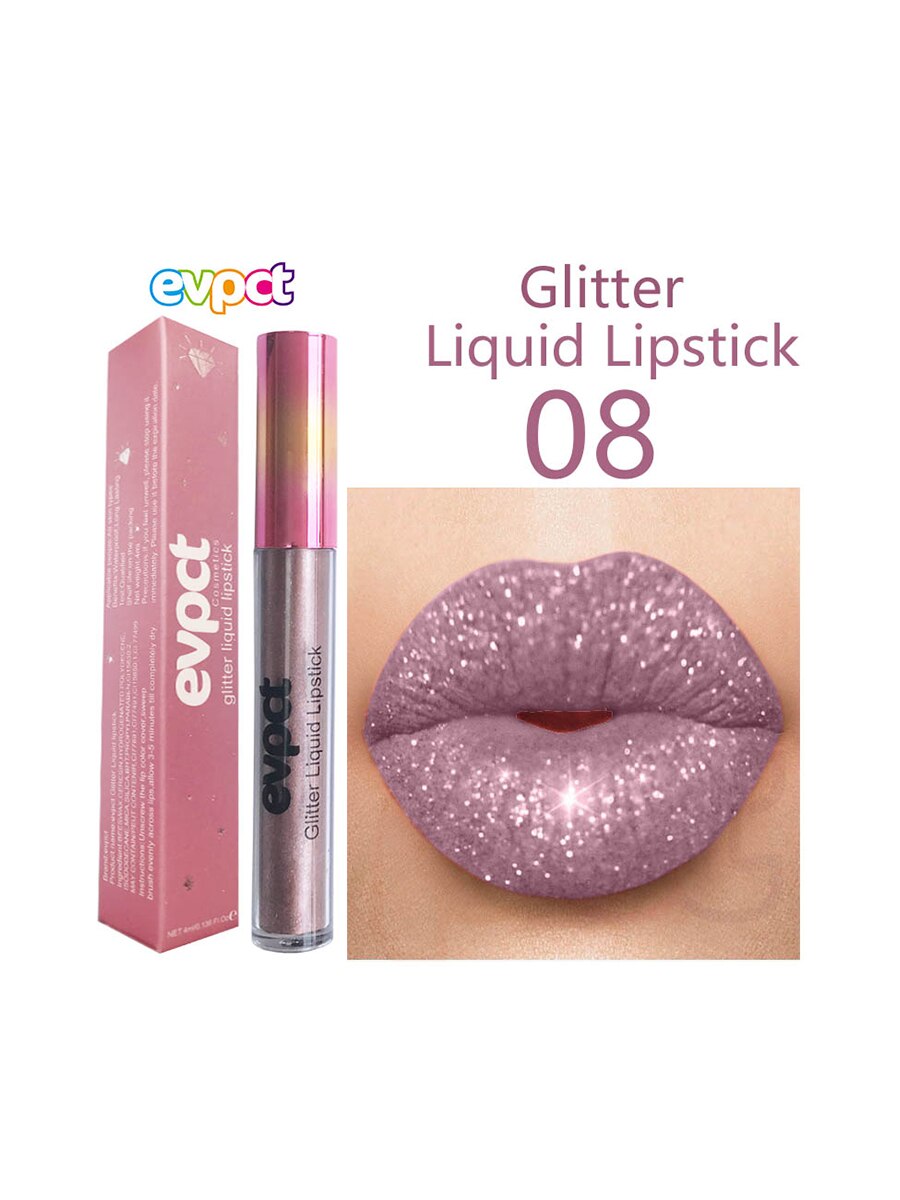 1PC Glitter Diamond Liquid Waterproof Lipstick