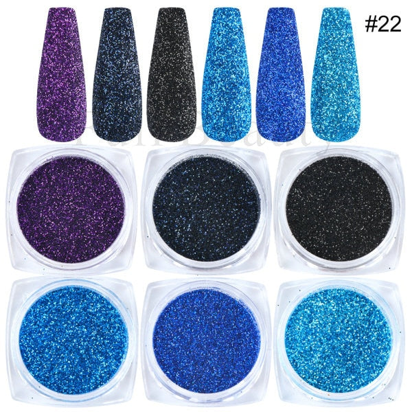 Glitter Sandy Sugar Powder Black White Silver Grainy Shinning Sequins