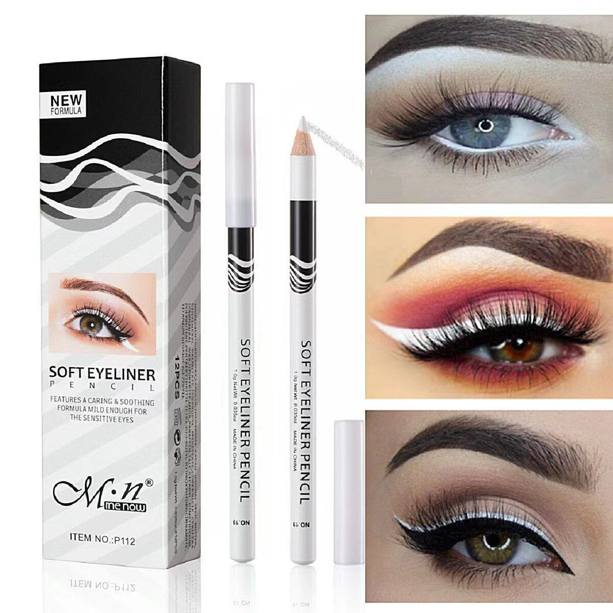 1PC Waterproof White Liquid Eyeliner Pen