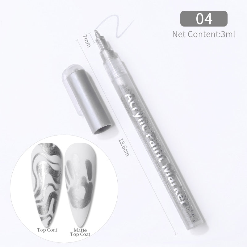 1 Pc Waterproof Nail Art Graffiti Pen