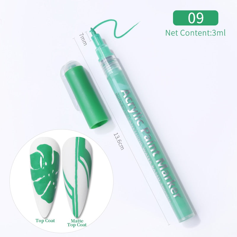 1 Pc Waterproof Nail Art Graffiti Pen