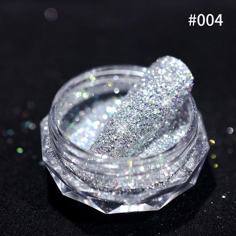 1Jar Crystal Diamond Powder Rainbow Shiny Nail