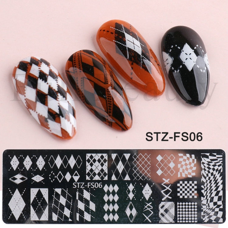 French Art Stamping Wave Flower Love Lace Stamp Nail