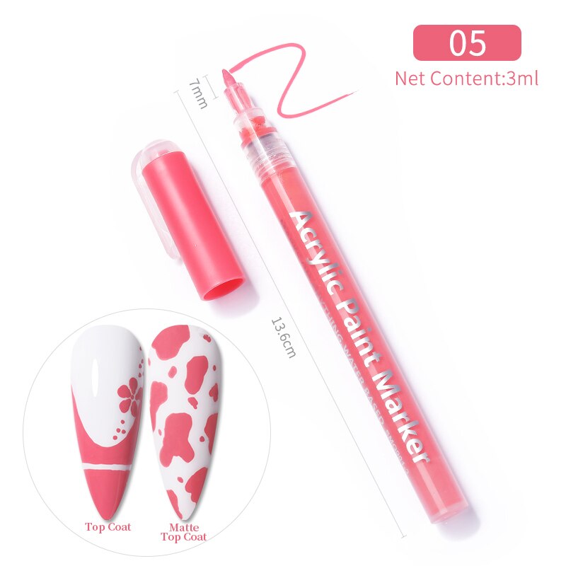 1 Pc Waterproof Nail Art Graffiti Pen