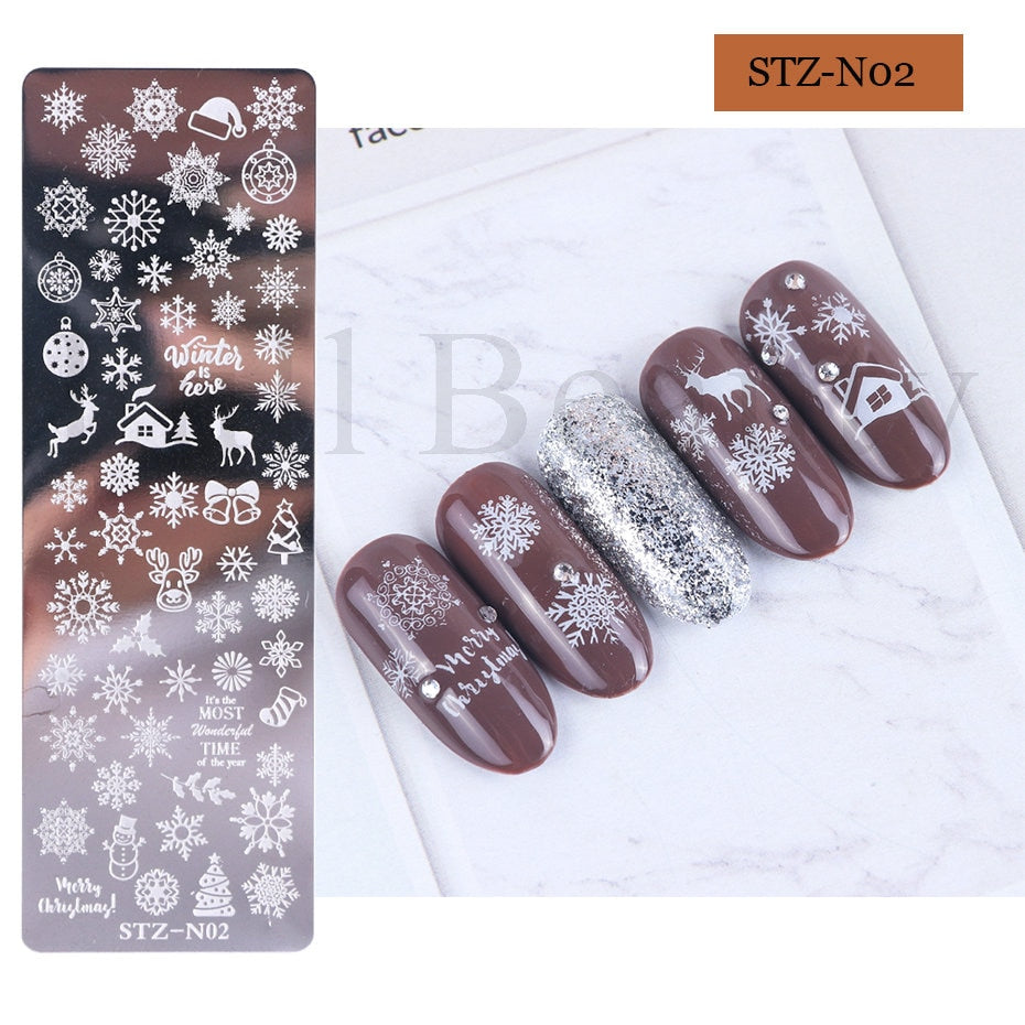 French Art Stamping Wave Flower Love Lace Stamp Nail
