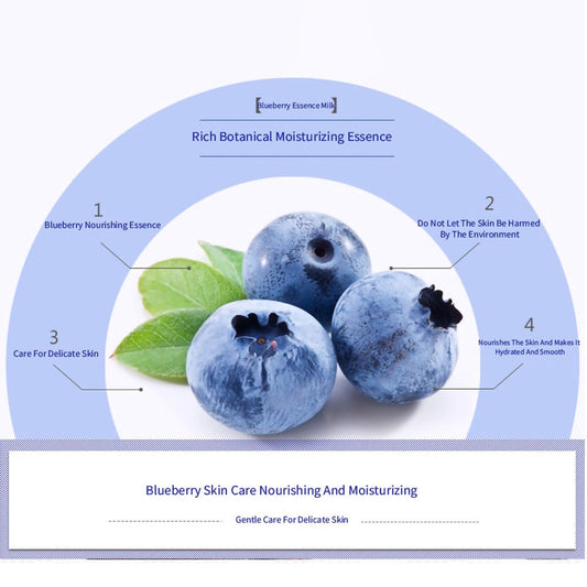 Face Cleanser Blackheads Blueberry Essence Moisturize Repair Lips Mask Whiten Fade Dark Circle Skin Eye Care Cream Cosmetics Set